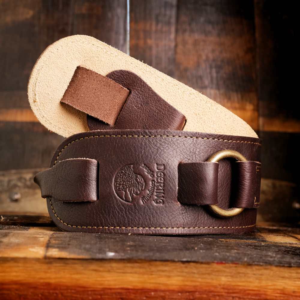 D'Addario Garment Leather Banjo Strap with Coated Metal Hooks