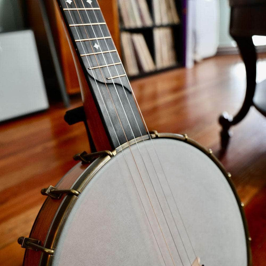 Rickard 12" Cherry Little Wonder Banjo with Antiqued Brass Hardware Rickard String Instruments