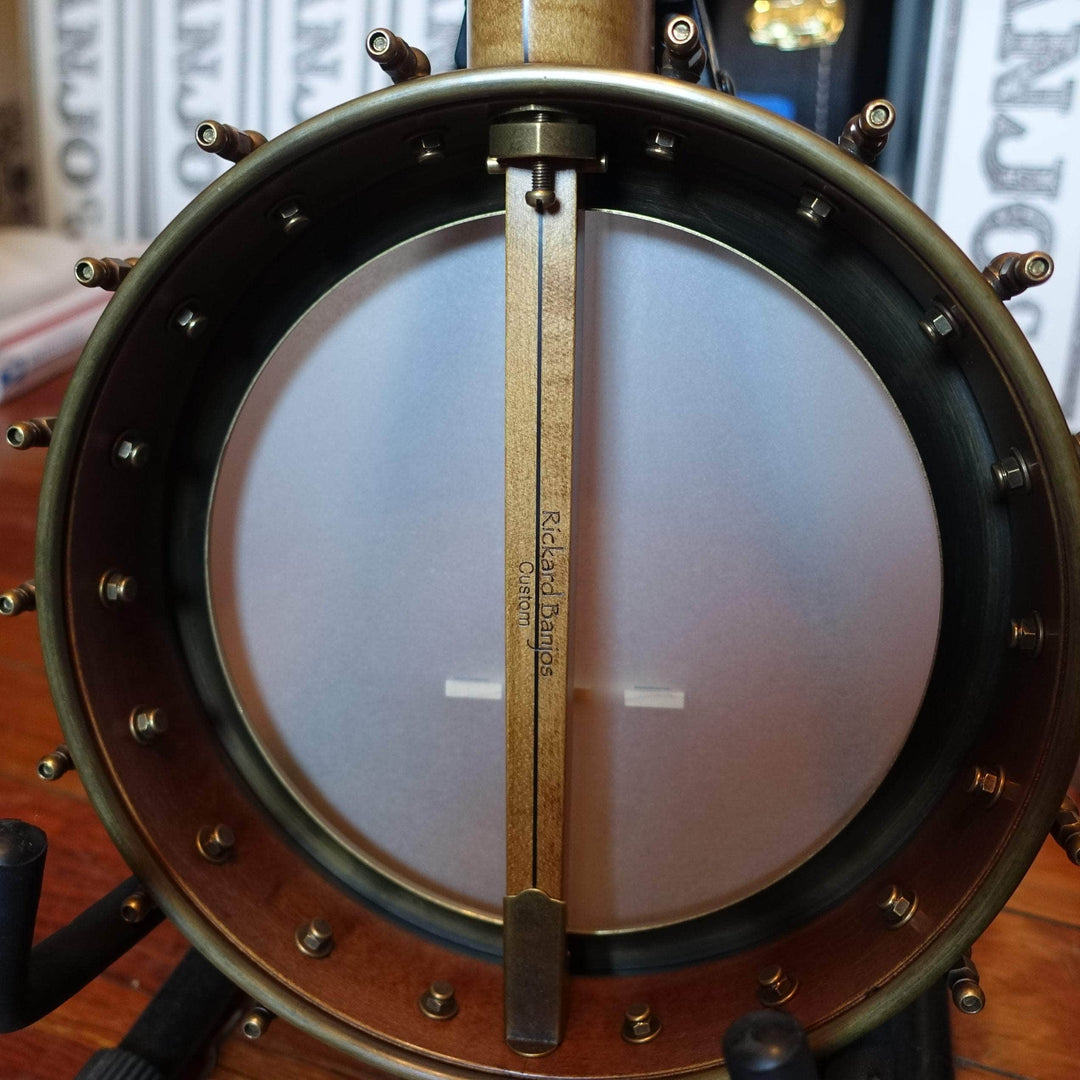 Rickard 11" Antiqued Brass Spunover Banjo with Dobson Tone Ring Banjo Studio