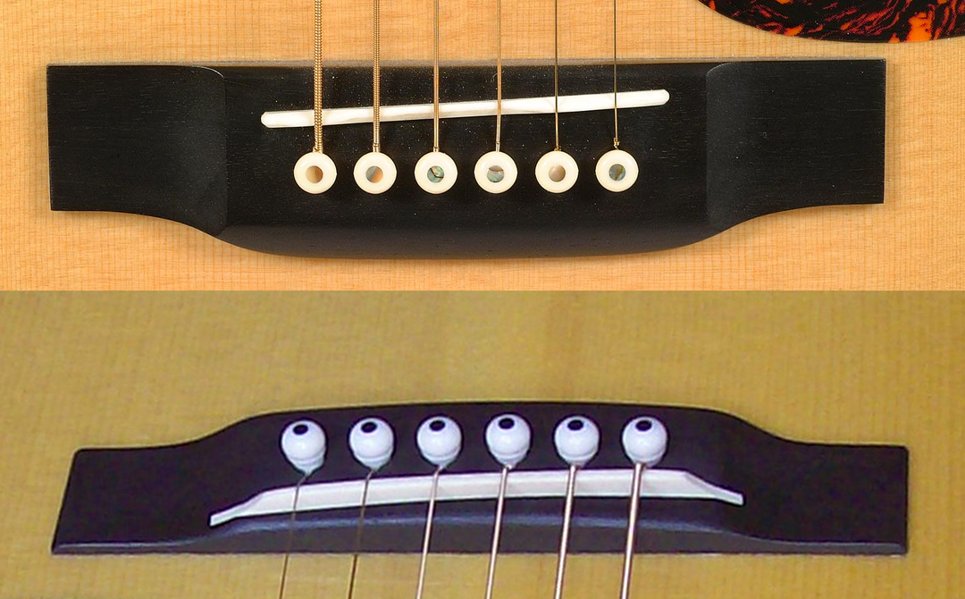 Cut through vs drop in saddles on an acoustic guitar