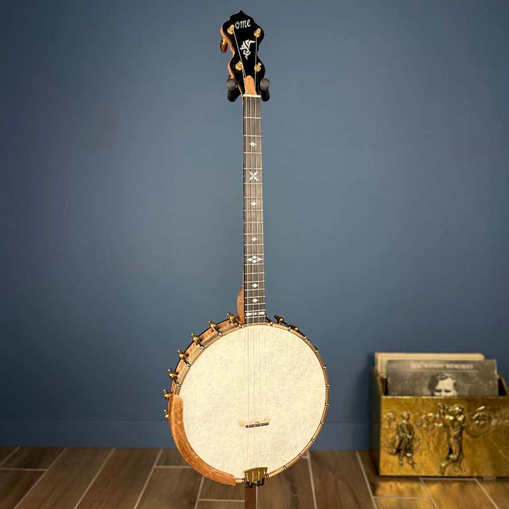 Ome Wicklow 11" 19-Fret Tenor Curly Maple Openback Banjo with Vintage Tone Ring
