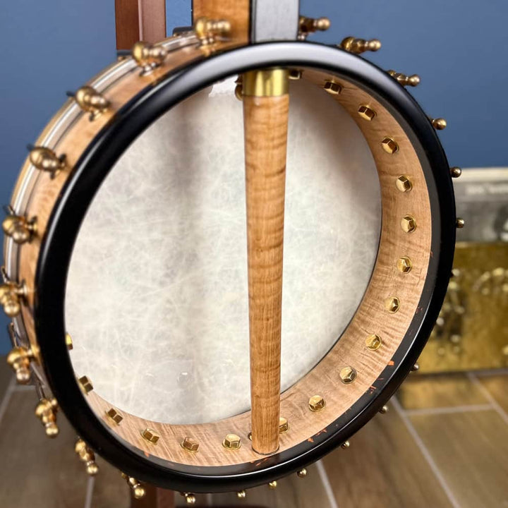 Ome Wicklow 11" 19-Fret Tenor Curly Maple Openback Banjo with Vintage Tone Ring