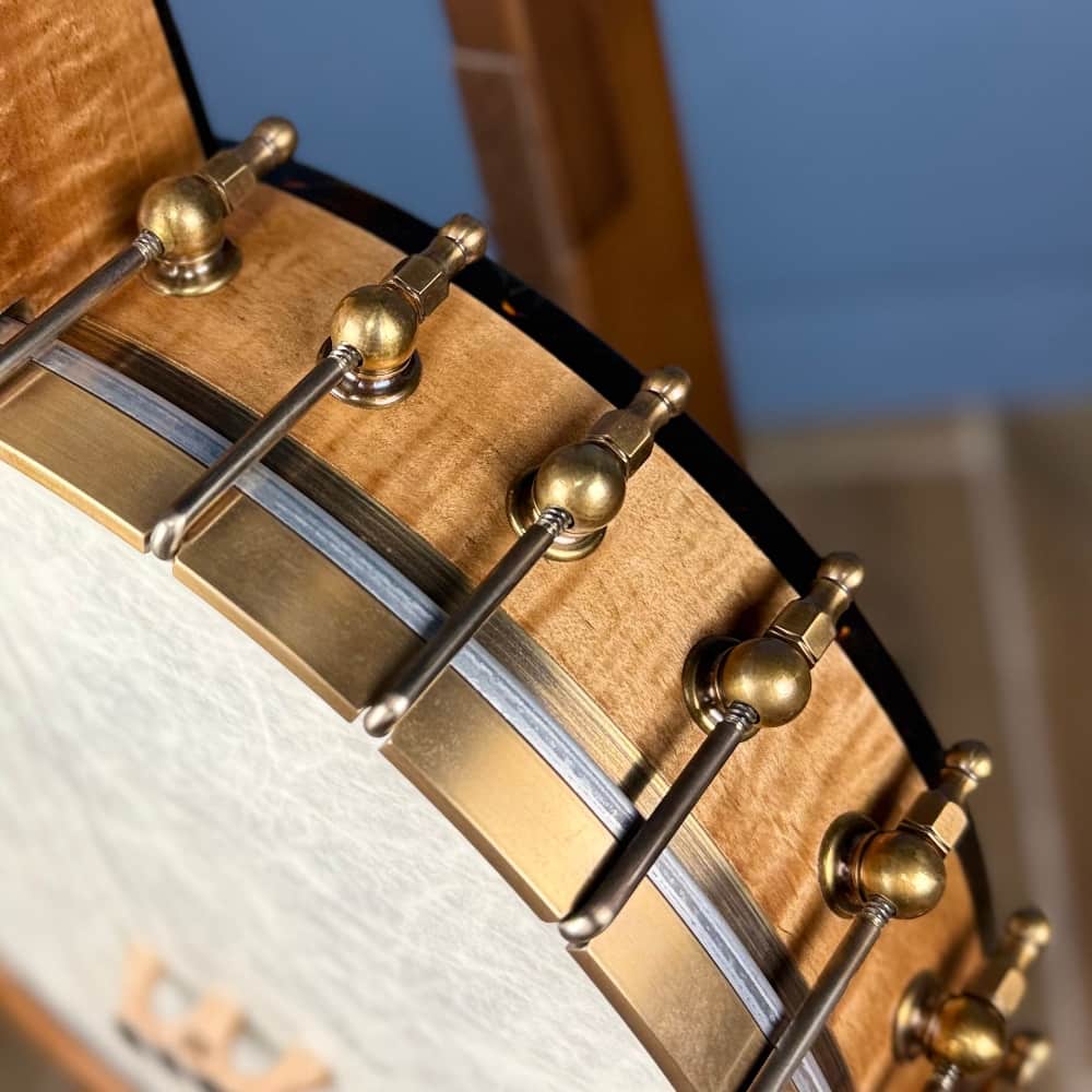 Ome Wicklow 11" 19-Fret Tenor Curly Maple Openback Banjo with Vintage Tone Ring