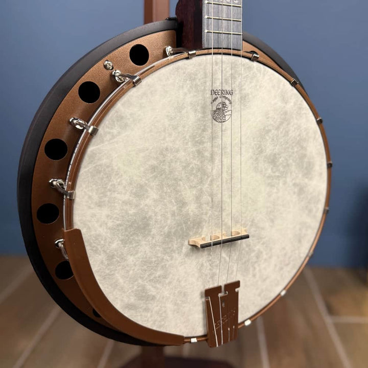 Custom Artisan Goodtime Two 19-Fret Tenor Banjo with Fiberskin Head and Bronze Hardware Deering 4 String Banjos
