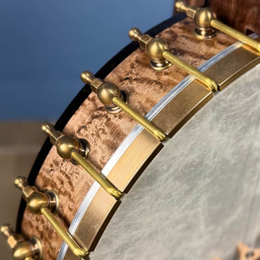 Custom Bird's Eye Maple Ome Juniper 5 String Openback Banjo Ome Banjos 5 String Banjos