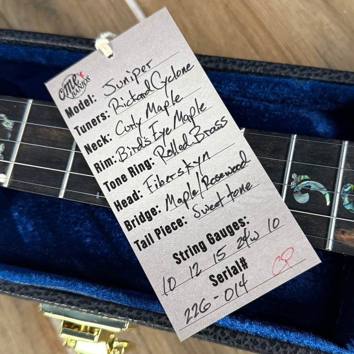 Custom Bird's Eye Maple Ome Juniper 5 String Openback Banjo Ome Banjos 5 String Banjos