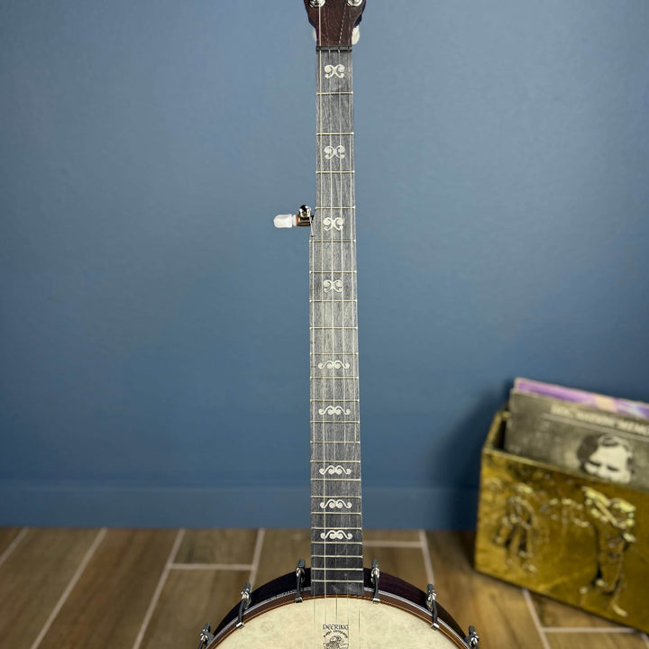 Custom Deering Artisan Goodtime Americana Banjo with Bronze Hardware and Fiberskin Head Deering 5 String Banjos full neck