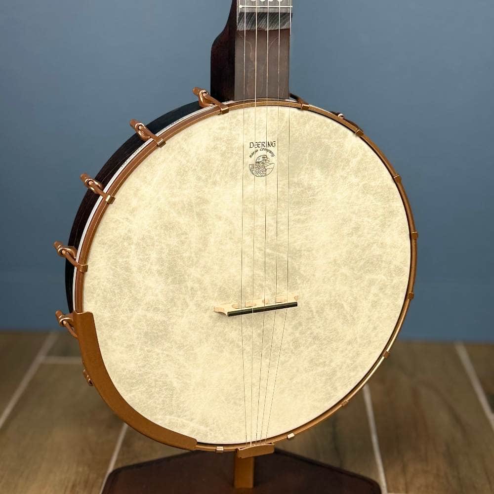 Custom Deering Artisan Goodtime Americana Banjo with Scoop, Upgraded Bronze Hardware and Fiberskin Head Deering 5 String Openback Banjo