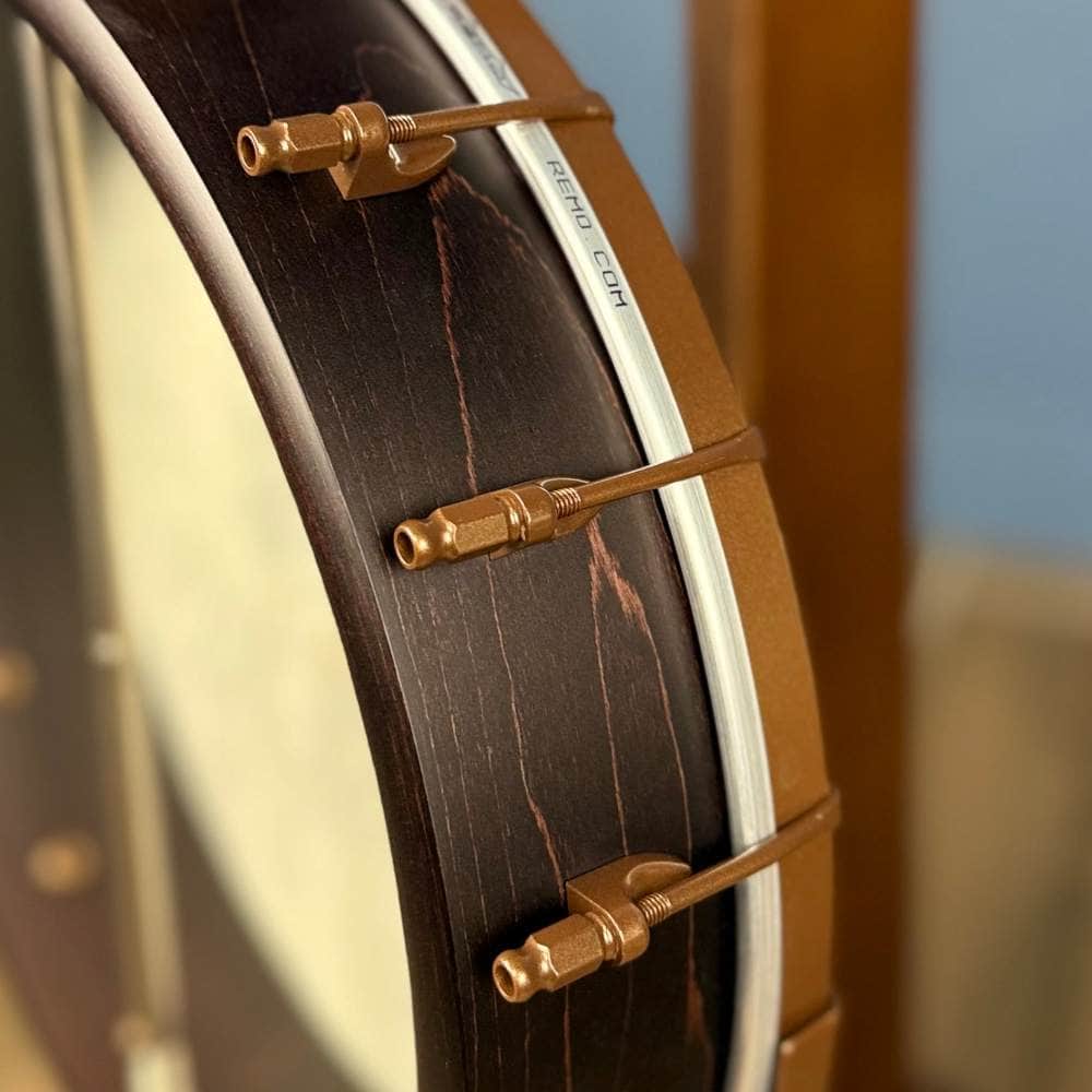 Custom Deering Artisan Goodtime Americana Banjo with Scoop, Upgraded Bronze Hardware and Fiberskin Head Deering 5 String Openback Banjo