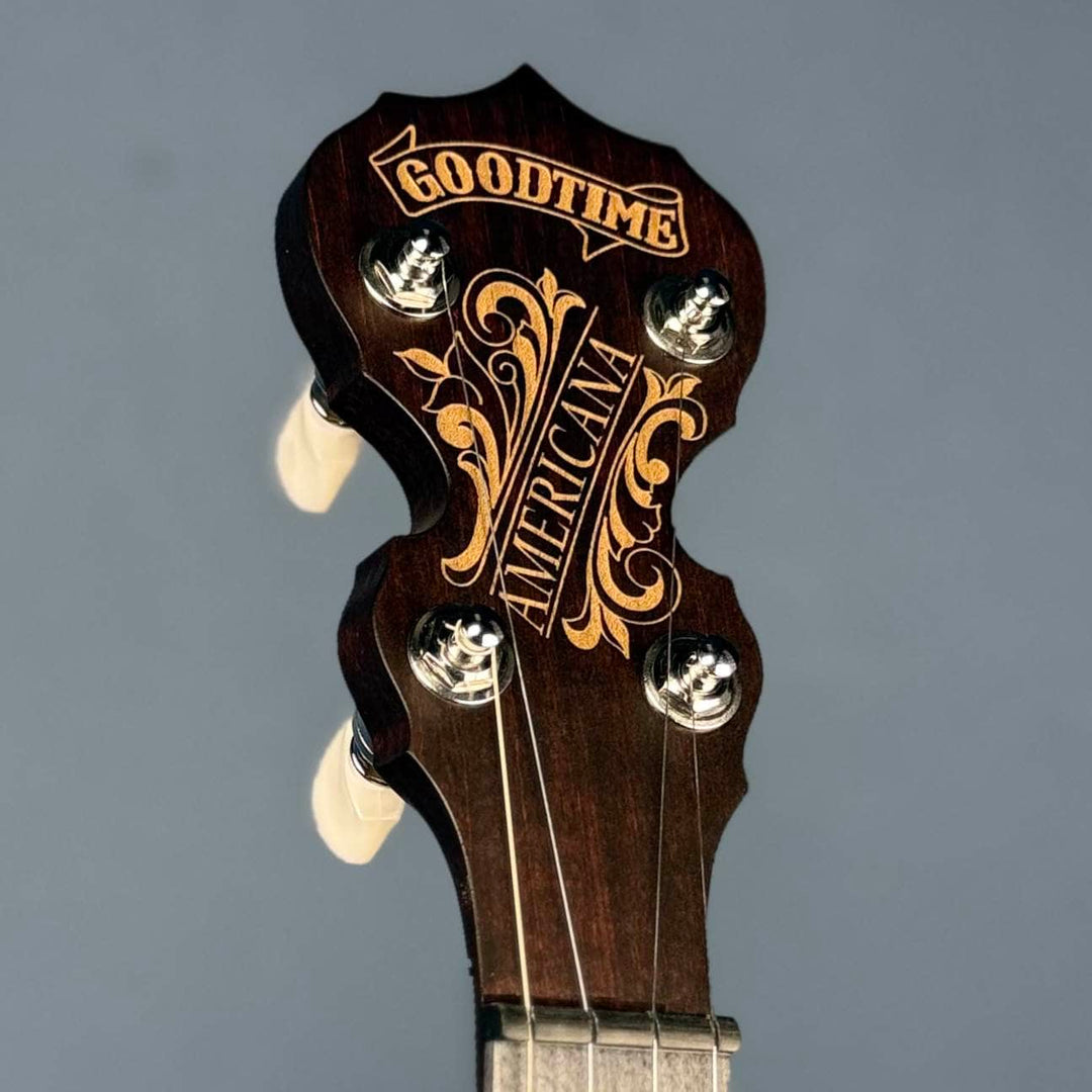 Custom Deering Artisan Goodtime Americana Banjo with Scoop, Upgraded Bronze Hardware and Fiberskin Head Deering 5 String Openback Banjo