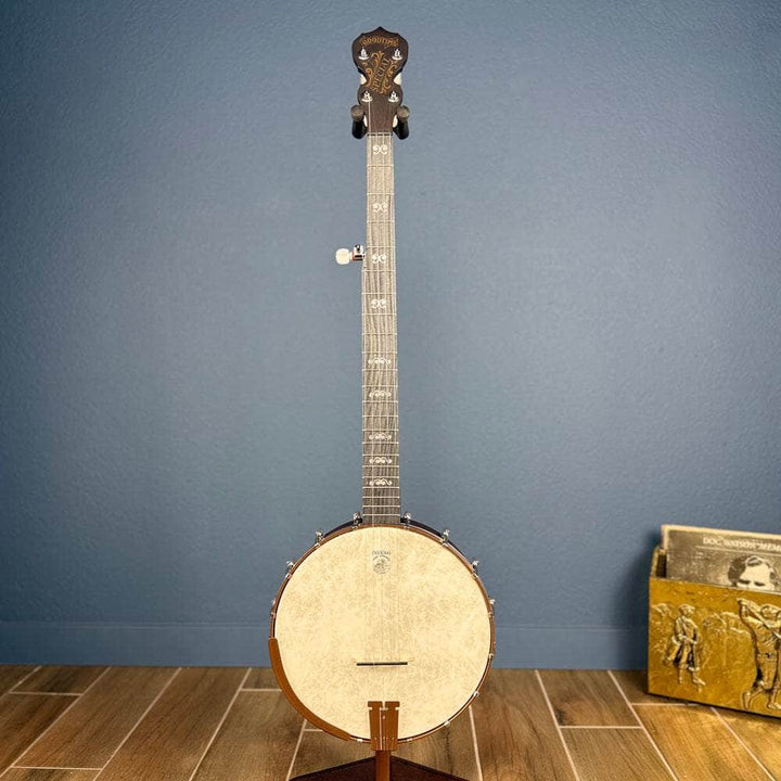 Custom Deering Artisan Goodtime Banjo with Goodtime Special Tone Ring, Bronze Hardware and Fiberskin Head Deering 5 String Openback Banjo