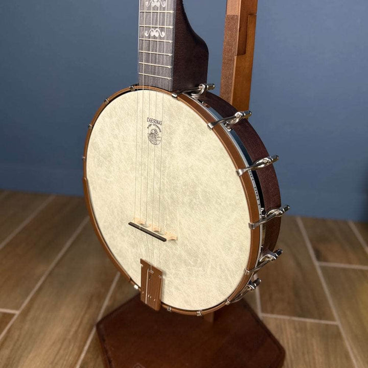 Custom Deering Artisan Goodtime Banjo with Goodtime Special Tone Ring, Bronze Hardware and Fiberskin Head Deering 5 String Openback Banjo