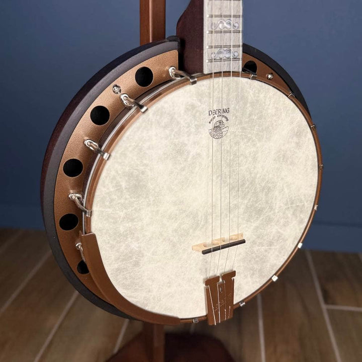 Custom Deering Artisan Goodtime Two 17-Fret Tenor Banjo with Resonator Fiberskin Head and Bronze Hardware Deering 4 String Banjos