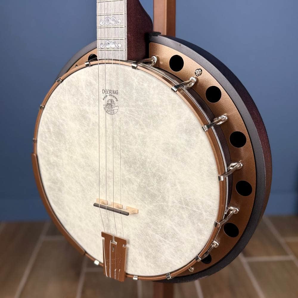 Custom Deering Artisan Goodtime Two 17-Fret Tenor Banjo with Resonator Fiberskin Head and Bronze Hardware Deering 4 String Banjos