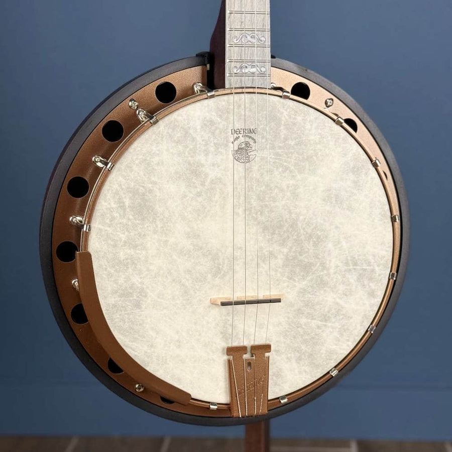 Custom Deering Artisan Goodtime Two 17-Fret Tenor Banjo with Resonator Fiberskin Head and Bronze Hardware Deering 4 String Banjos