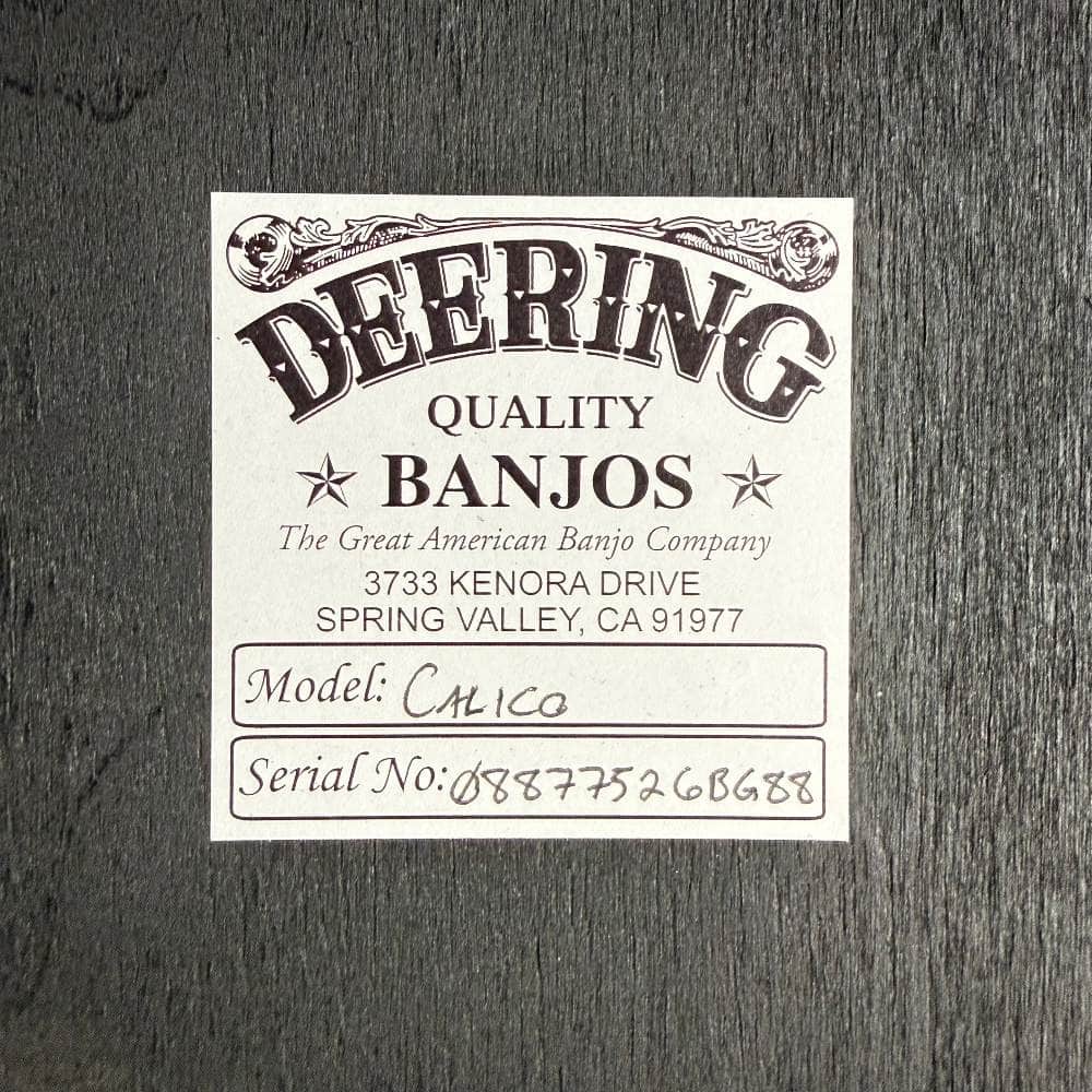 Custom Deering Calico Radius Fretboard 5-String Banjo Deering 5 String Banjos