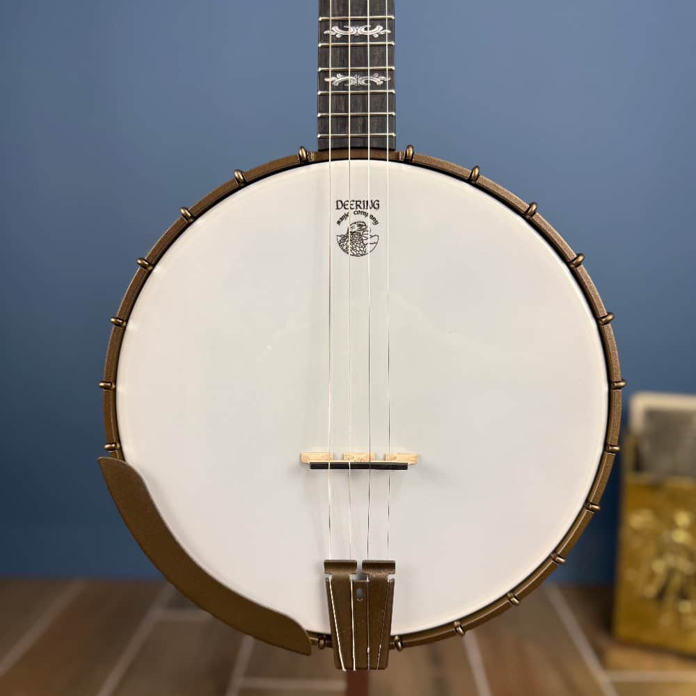 Custom Deering Eagle II 19-Fret Short-Scale Tenor Openback Banjo Deering 4 String Banjos