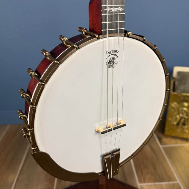 Custom Deering Eagle II 19-Fret Short-Scale Tenor Openback Banjo Deering 4 String Banjos