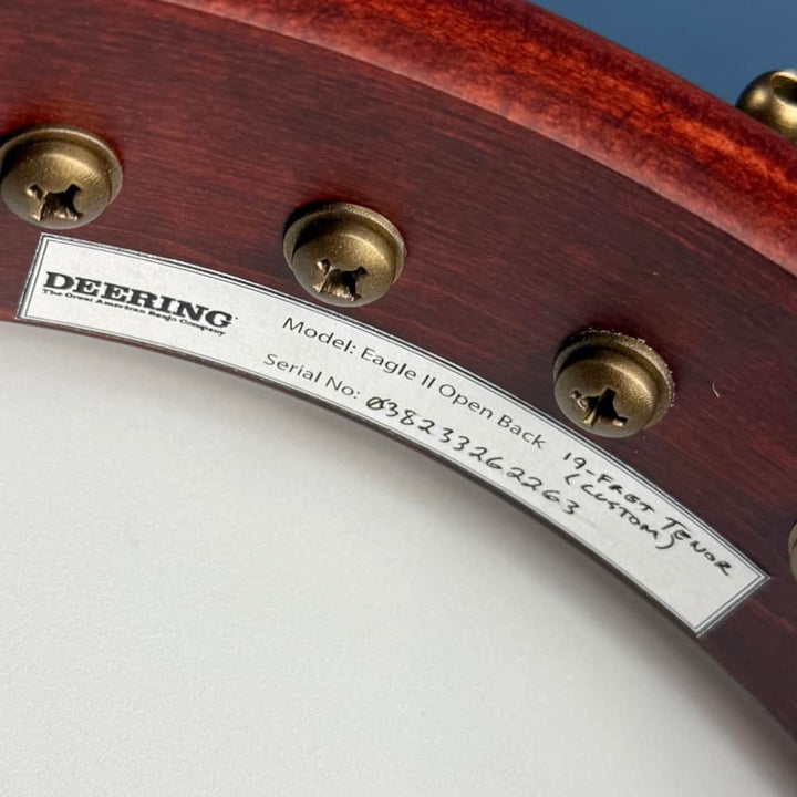Custom Deering Eagle II 19-Fret Short-Scale Tenor Openback Banjo Deering 4 String Banjos