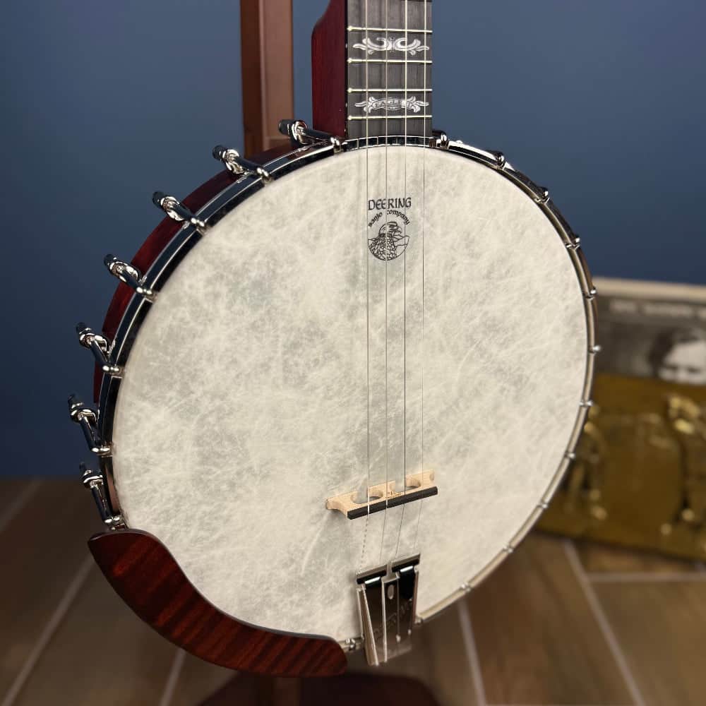 Custom Deering Eagle II 19-Fret Tenor Openback Banjo Deering 4 String Banjos
