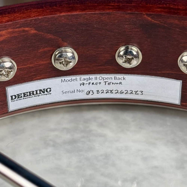Custom Deering Eagle II 19-Fret Tenor Openback Banjo Deering 4 String Banjos