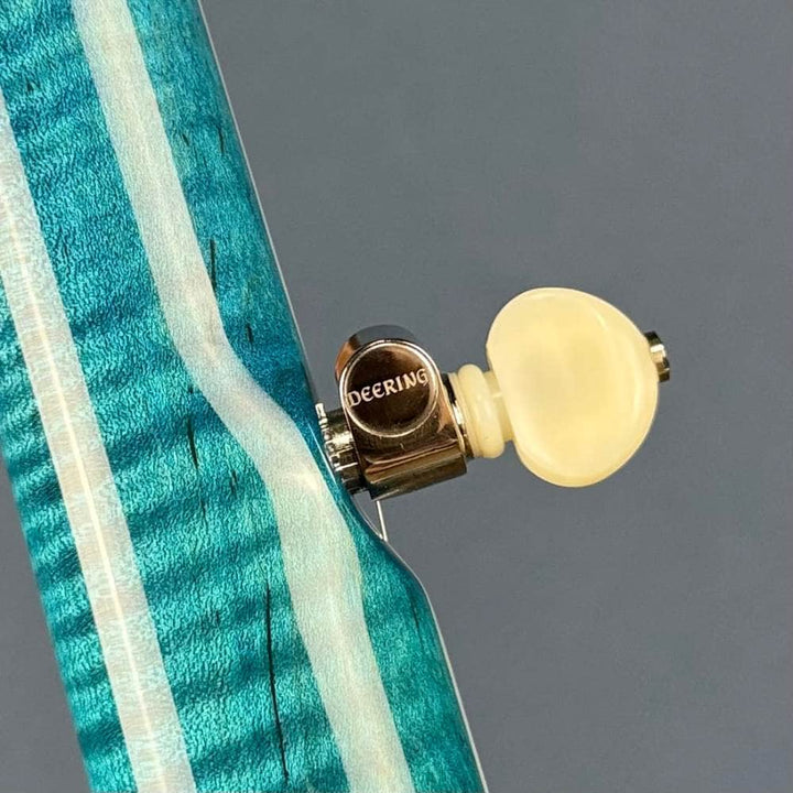 Custom Deering Maple Blossom Caribbean Blue Fade 5-String Banjo Deering 5 String Banjos Default