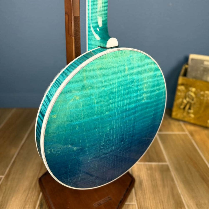 Custom Deering Maple Blossom Caribbean Blue Fade 5-String Banjo Deering 5 String Banjos Default