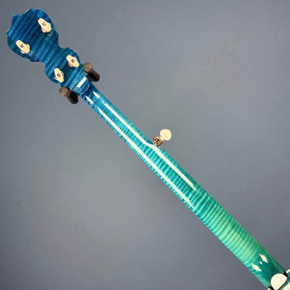 Custom Deering Maple Blossom Caribbean Blue Fade 5-String Banjo Deering 5 String Banjos Default