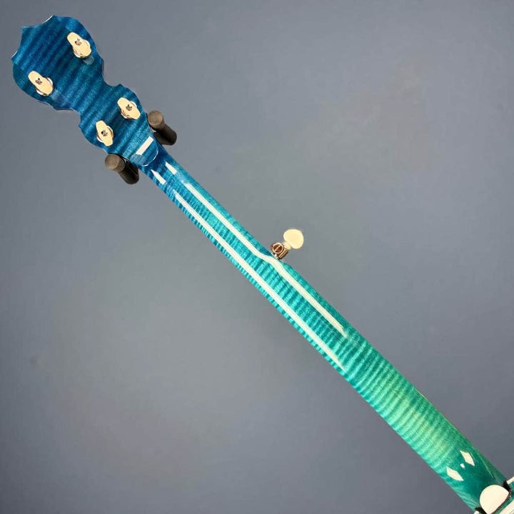 Custom Deering Maple Blossom Caribbean Blue Fade 5-String Banjo Deering 5 String Banjos Default