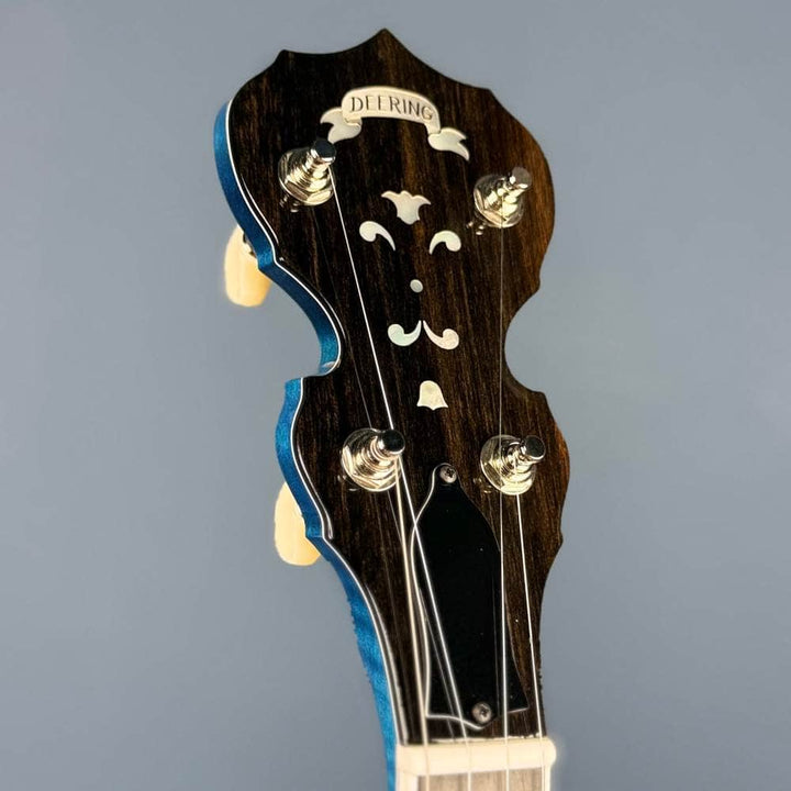 Custom Deering Maple Blossom Caribbean Blue Fade 5-String Banjo Deering 5 String Banjos Default