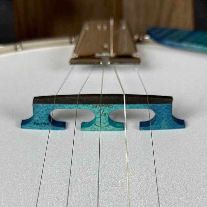 Custom Deering Maple Blossom Caribbean Blue Fade 5-String Banjo Deering 5 String Banjos Default