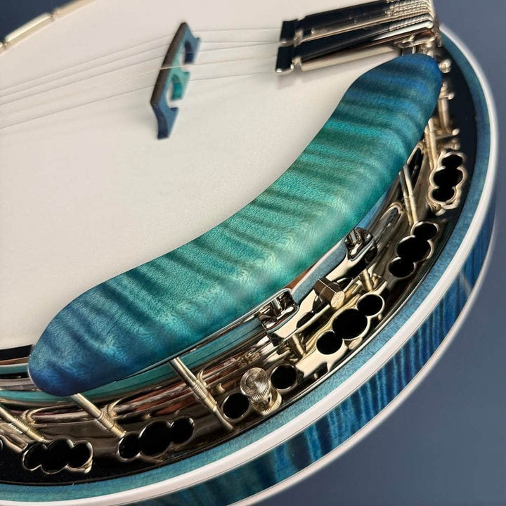 Custom Deering Maple Blossom Caribbean Blue Fade 5-String Banjo Deering 5 String Banjos Default