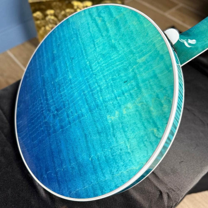 Custom Deering Maple Blossom Caribbean Blue Fade 5-String Banjo Deering 5 String Banjos Default