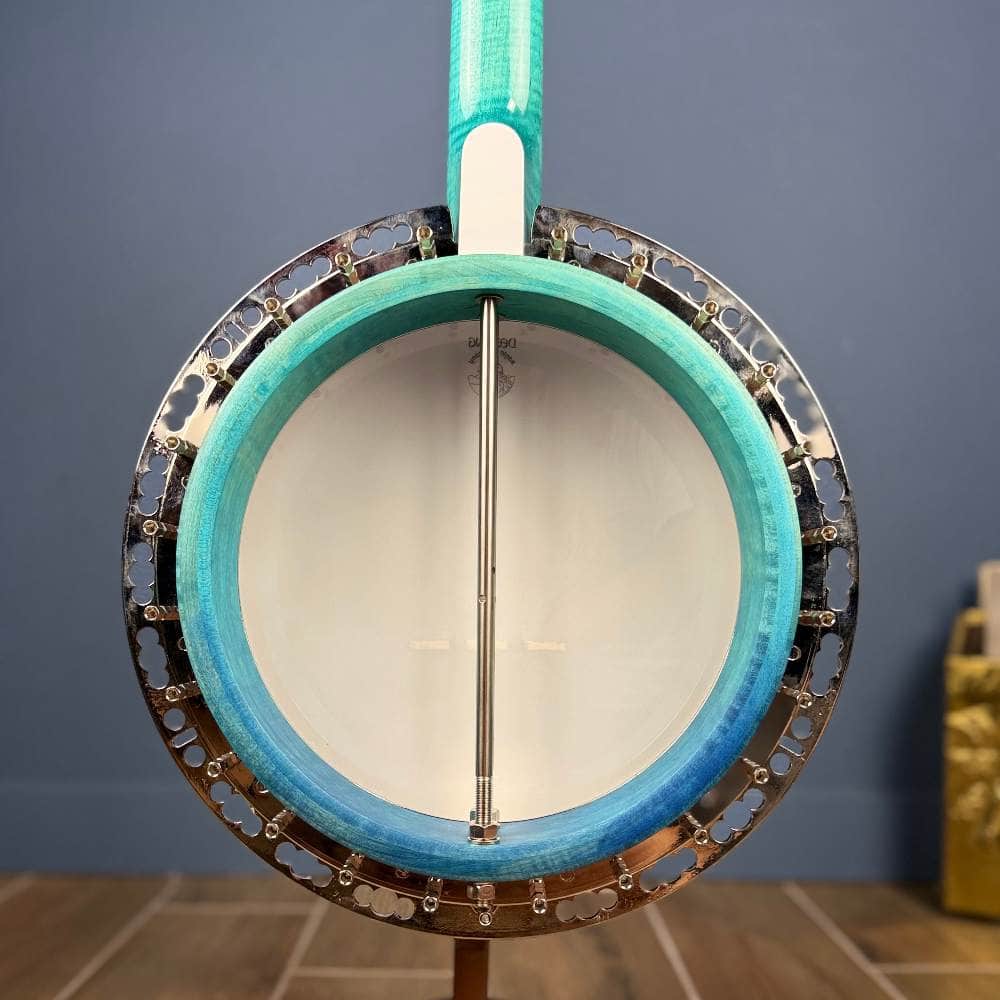 Custom Deering Maple Blossom Caribbean Blue Fade 5-String Banjo Deering 5 String Banjos Default