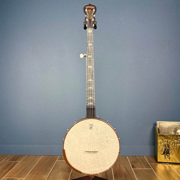 Custom Deering NYLON Artisan Goodtime Americana Banjo with Scoop, Bronze Hardware and Skintone Head Deering 5 String Openback Banjo
