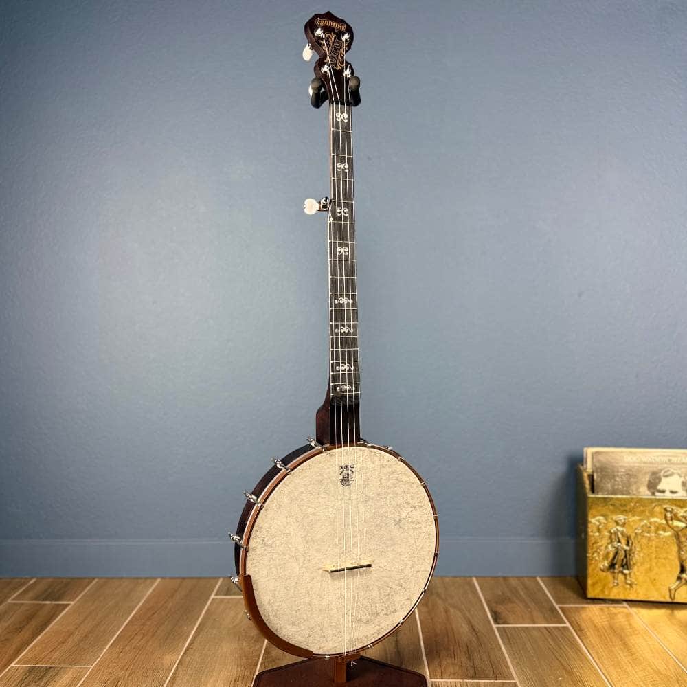 Custom Deering NYLON Artisan Goodtime Americana Banjo with Scoop, Bronze Hardware and Skintone Head Deering 5 String Openback Banjo