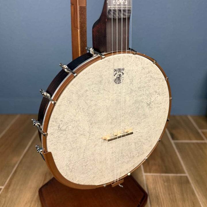 Custom Deering NYLON Artisan Goodtime Americana Banjo with Scoop, Bronze Hardware and Skintone Head Deering 5 String Openback Banjo