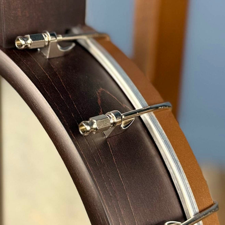 Custom Deering NYLON Artisan Goodtime Americana Banjo with Scoop, Bronze Hardware and Skintone Head Deering 5 String Openback Banjo