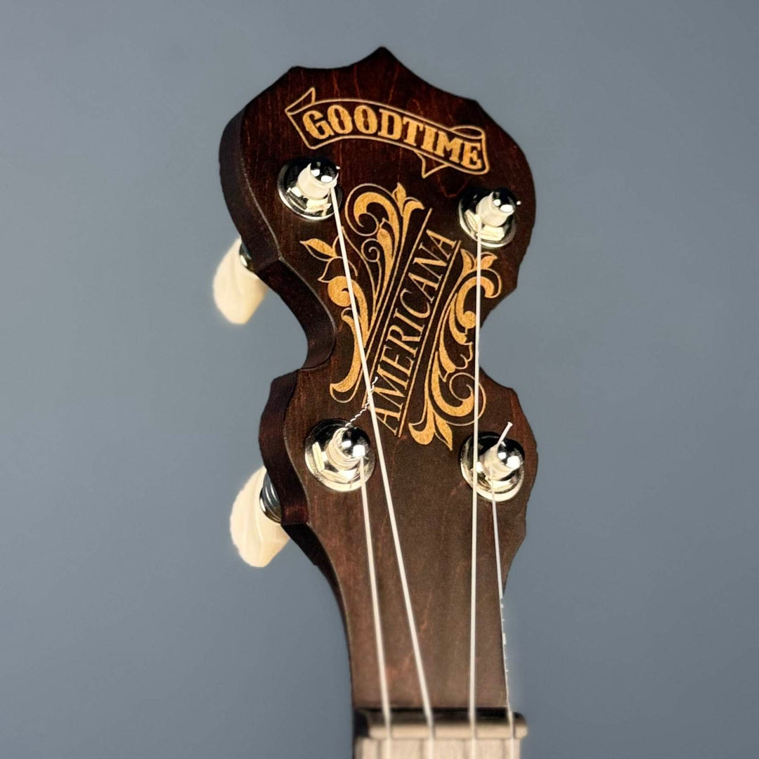 Custom Deering NYLON Artisan Goodtime Americana Banjo with Scoop, Bronze Hardware and Skintone Head Deering 5 String Openback Banjo