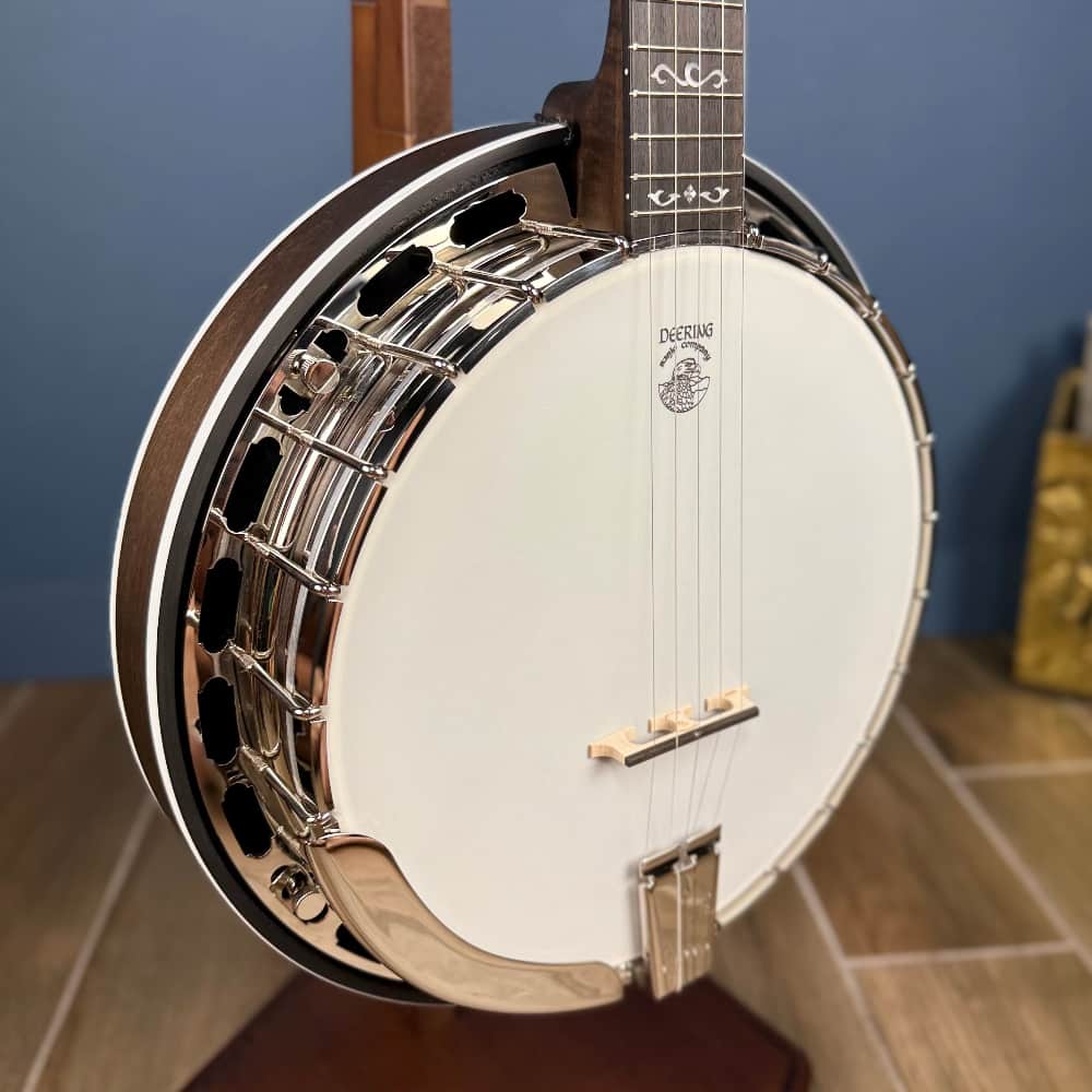 Custom Deering Rustic Wreath 5 String Banjo with Speed Finish Neck Deering 5 String Banjos
