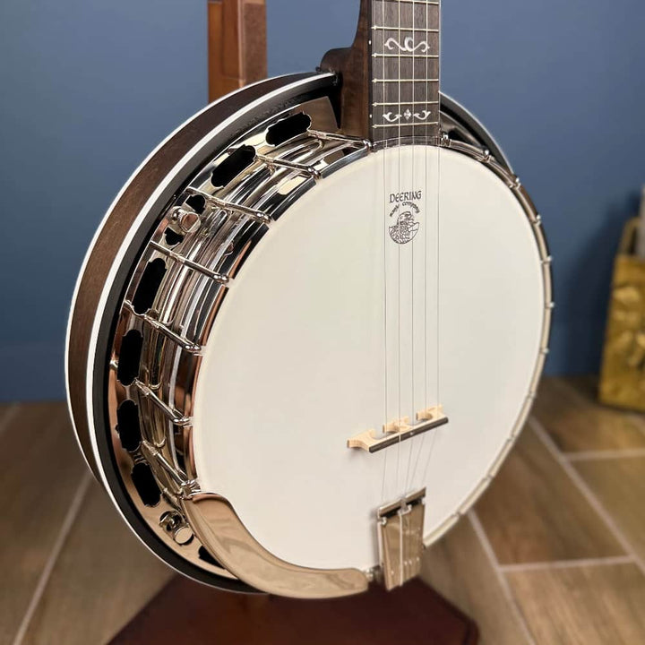 Custom Deering Rustic Wreath 5 String Banjo with Speed Finish Neck Deering 5 String Banjos