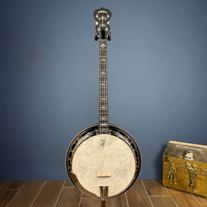 Custom Deering Sierra 19-Fret Tenor Banjo with Pre-War Flange & Fiberskyn Head Deering 4 String Banjos