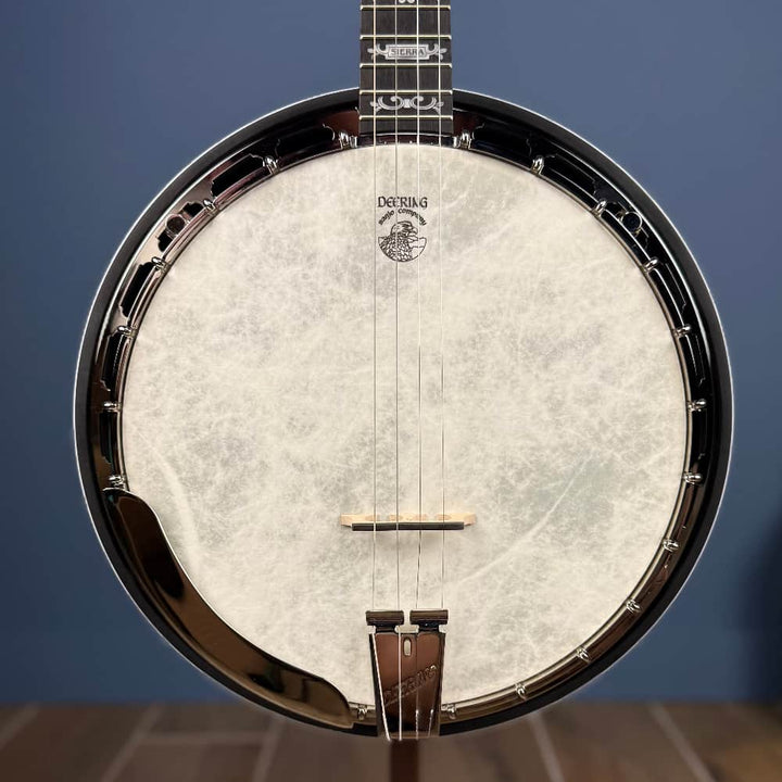 Custom Deering Sierra 19-Fret Tenor Banjo with Pre-War Flange & Fiberskyn Head Deering 4 String Banjos