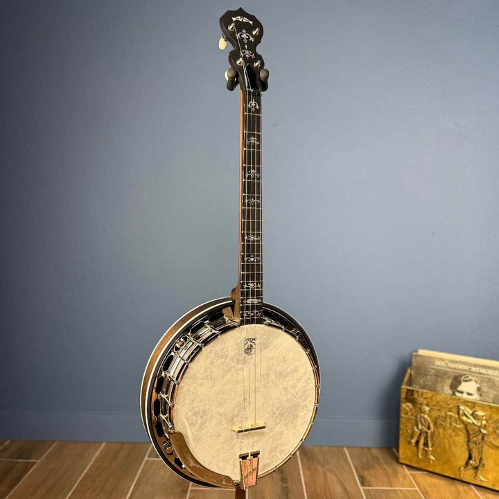 Custom Deering Sierra 19-Fret Tenor Banjo with Pre-War Flange & Fiberskyn Head Deering 4 String Banjos