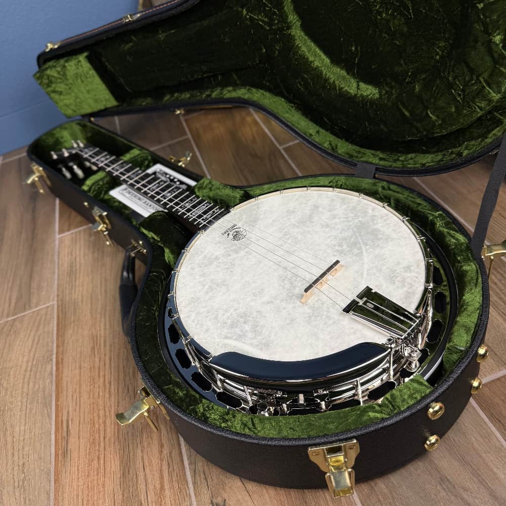 Custom Deering Sierra 19-Fret Tenor Banjo with Pre-War Flange & Fiberskyn Head Deering 4 String Banjos