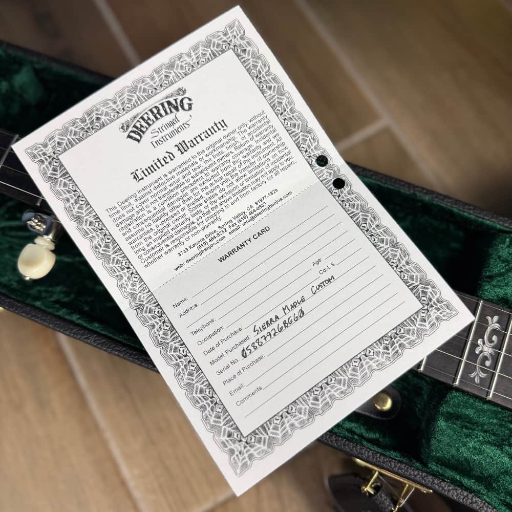 Custom Deering Sierra Maple 5-String Banjo Dark Eagle II Stain Deering 5 String Banjos