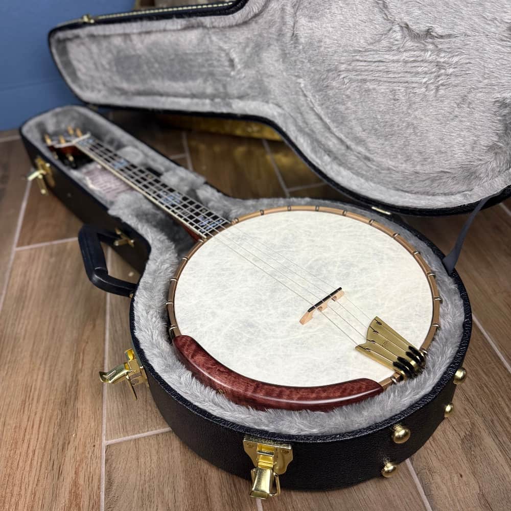 Custom Ome 11" 19-Fret Tenor Curly Maple Open Back Banjo Ome Banjos 4 String Banjos