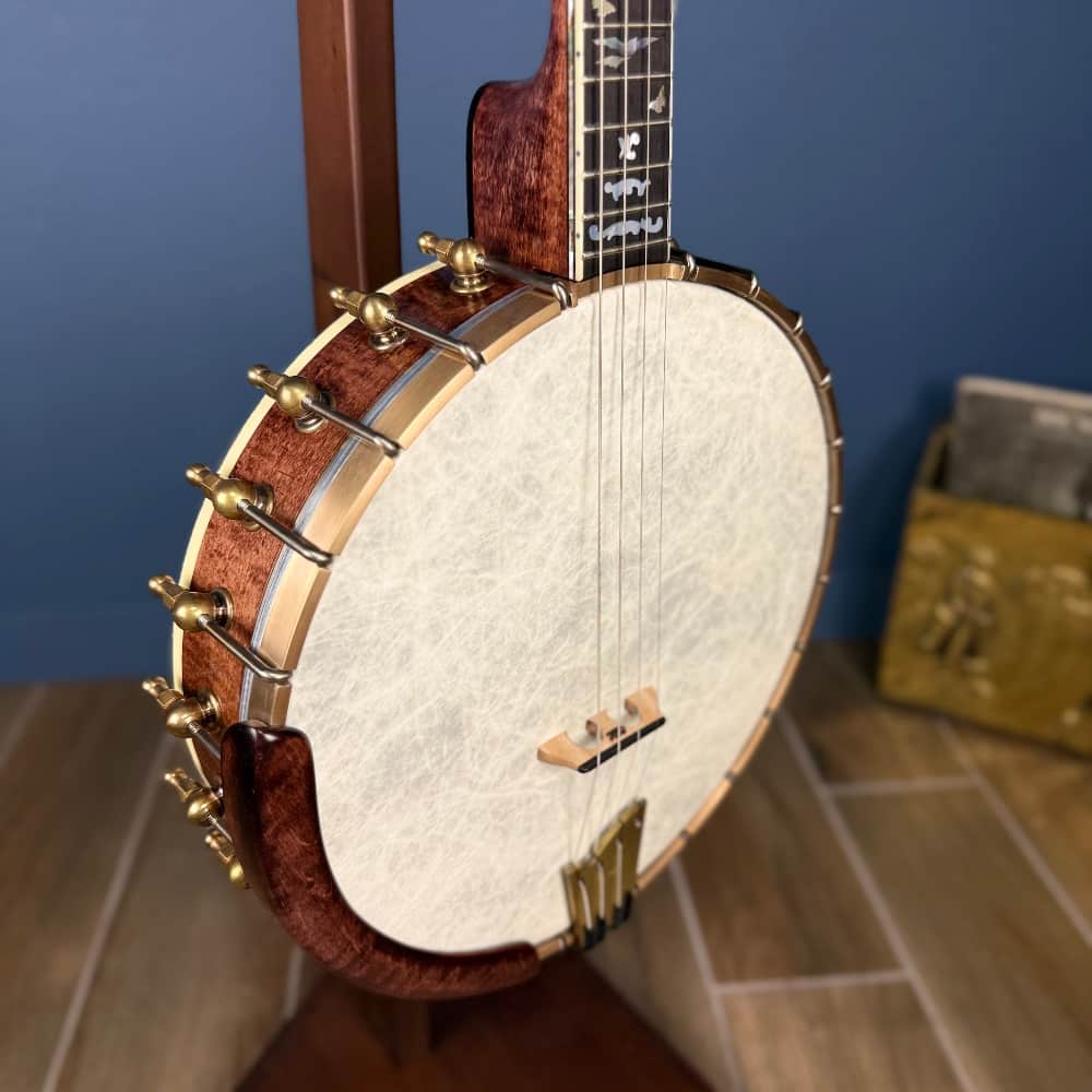 Custom Ome 11" 19-Fret Tenor Curly Maple Open Back Banjo Ome Banjos 4 String Banjos