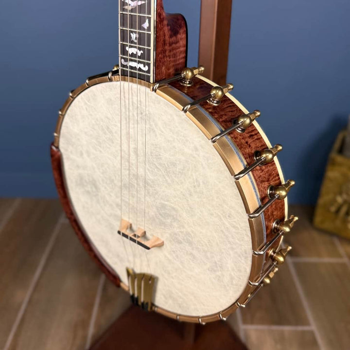 Custom Ome 11" 19-Fret Tenor Curly Maple Open Back Banjo Ome Banjos 4 String Banjos