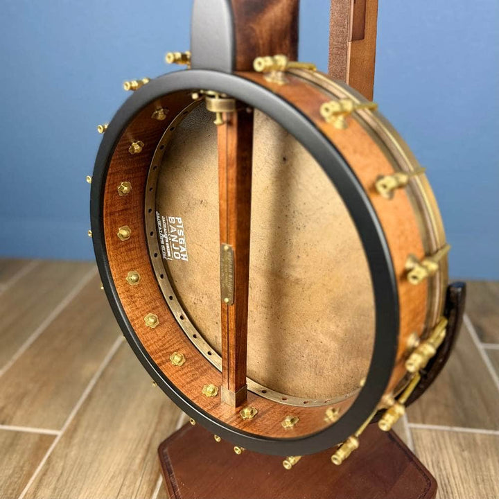 Custom Pisgah 12" Tubaphone Tone Ring 5 String Banjo w/ Goat Skin Head Maple Armrest Pisgah 5 String Banjos